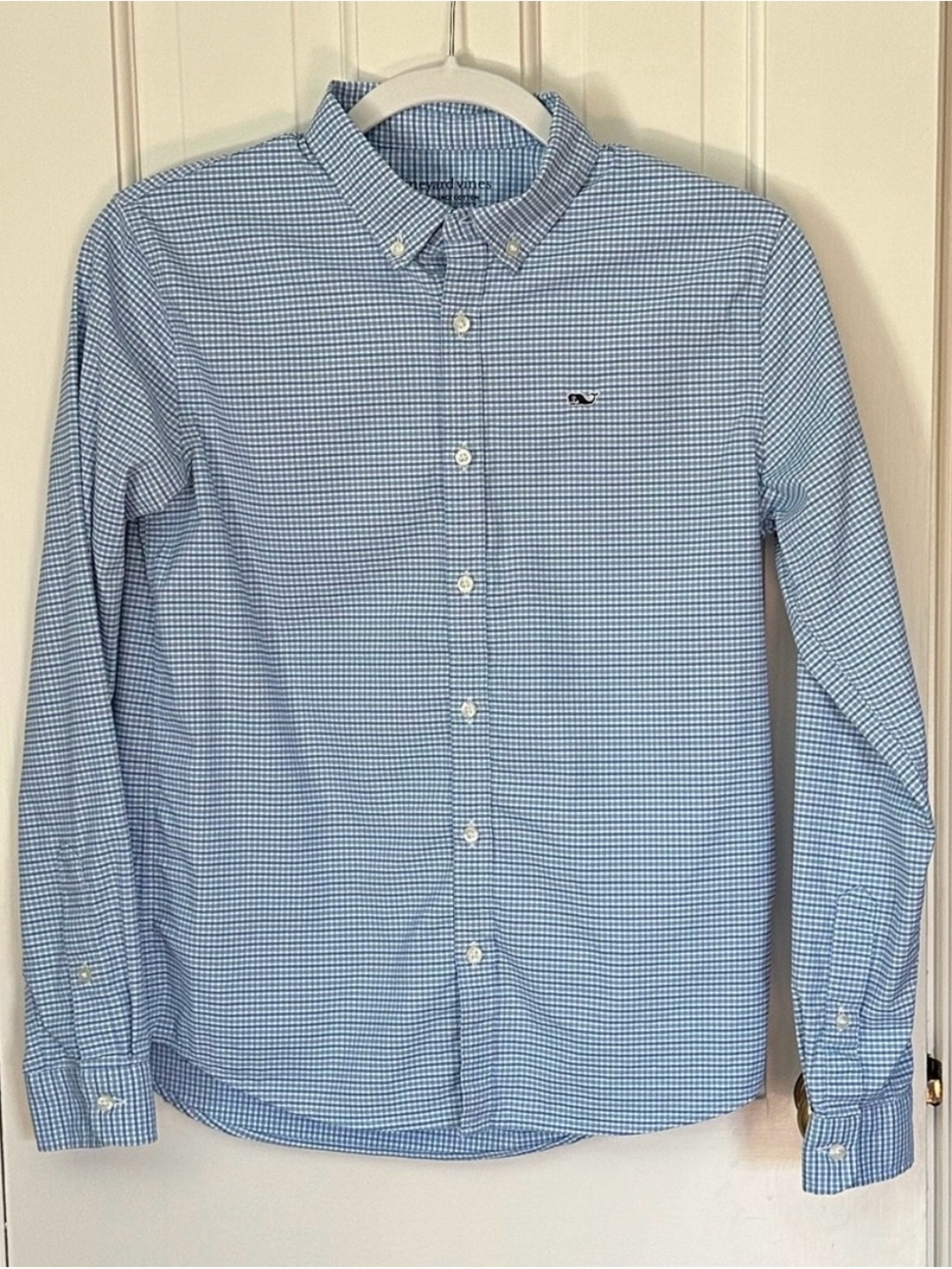 Vineyard Vines Boys Performance Cotton Button Down Shirt Size Large (16)